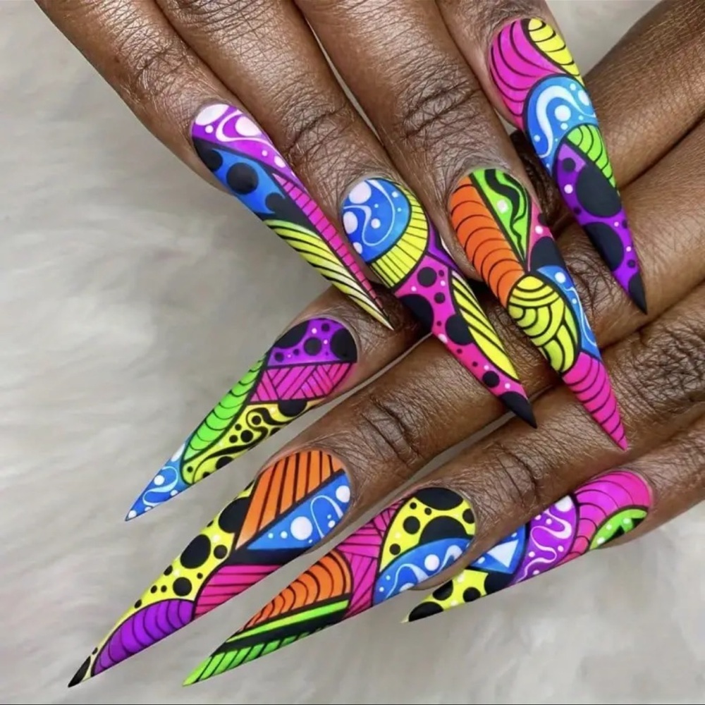 Press-On Nails, NIB, Multi Colored